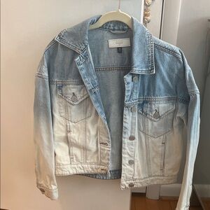 BlankNYC Light Blue and Cream Denim Jacket